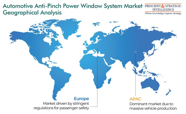 Automotive Anti-Pinch Power Window System Market Geographical Analysis