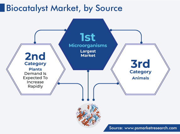 Global Biocatalyst Market by Source (Plants, Animals, Microorganisms)