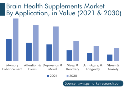 Brain Health Supplements Market, by Application