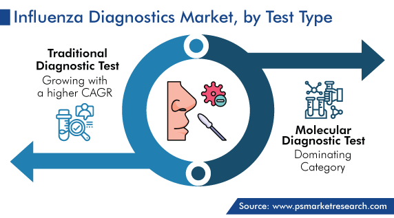 Global Influenza Diagnostics Market, by Test Type