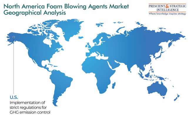 North America Foam Blowing Agents Market Geographical Analysis
