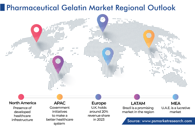 Pharmaceutical Gelatin Market Regional Outlook