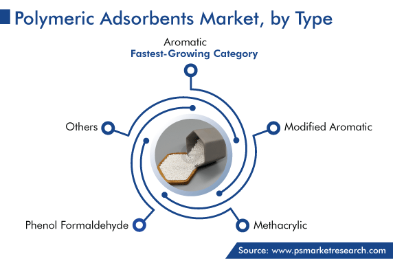 Global Polymeric Adsorbents Market, by Type