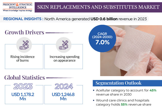 Skin Replacements and Substitutes Market Size and Forecast Report, 2024-2030