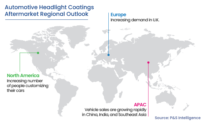 Automotive Headlight Coatings Aftermarket Regional Outlook